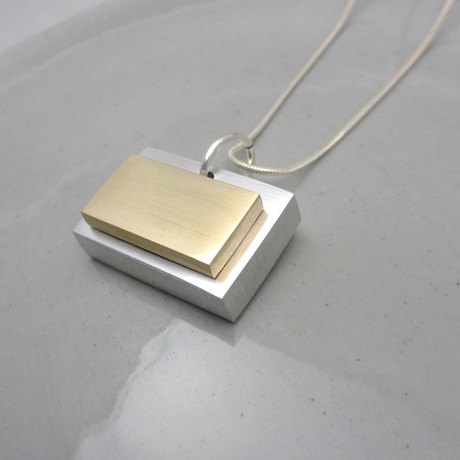 Geometric Aluminum + Brass Necklace // Standard