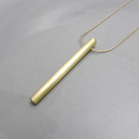 Minimalist Round Brass Necklace