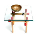 Matchstick Table // Square (Maple + Red)
