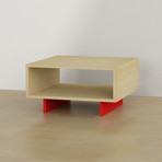 Hola Coffee Table (Oak, Red)