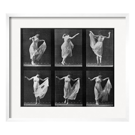 Dancing Woman, Plate 187 from 'Animal Locomotion', 1887 (White Frame)
