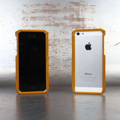 Alloy 5 iPhone Case // Orange (Black End Caps)