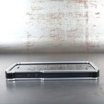 Alloy 5 iPhone Case // Silver (Black End Caps)