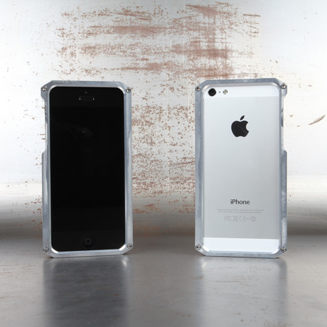 Alloy 5 iPhone Case // Silver (White End Caps)