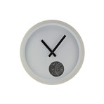 Circle Gear Wall Clock // White