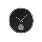 Circle Gear Wall Clock // Black