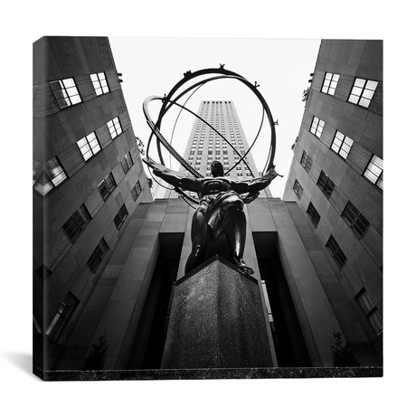 World on Your Shoulders (Small: 26"L x 26"H)