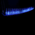 Blue Glass Hanging Lamp