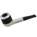 Straight Billiard Tobacco Pipe // Titanium & Black