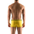 Cotton Stretch Solid Trunks // 2 Pack // Yellow, Black (S)