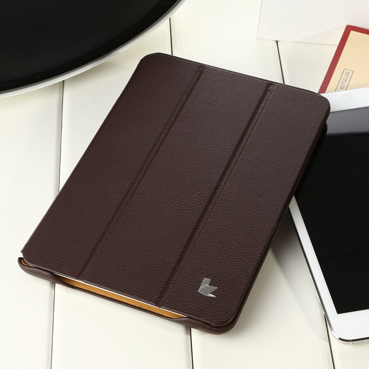 Classic Premium Leatherette Smart Cover Case Ipad Mini Black