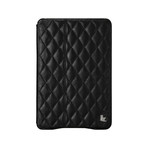 Quilted Genuine Leather Smart Cover Case // iPad Mini (Black)