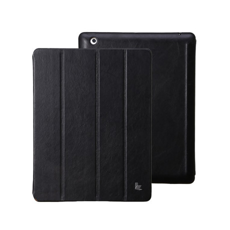 Vintage Genuine Leather Smart Cover Case // iPad (Black)