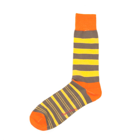 Fancy Men's Socks // Taupe Stripe