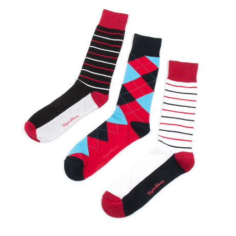 Fancy Men's Socks // Set of 3 // Reds - English Laundry - Touch of Modern