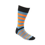 Fancy Men's Socks // Black and Orange Stripe