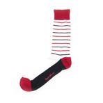 Fancy Men's Socks // White Stripe