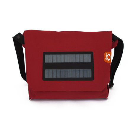 Solar Messenger Canvas Bag // Red