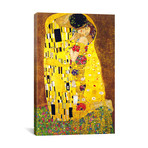 The Kiss by Gustav Klimt // Canvas  (Small: 18"L x 26"H)