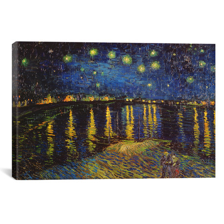 Starry Night Over The Rhone // Vincent van Gogh // 1888 (26"W x 18"H x 0.75"D)