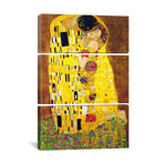 The Kiss by Gustav Klimt // Triptych (3 Piece: 40"L x 60"H)