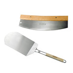 Rocking Pizza Cutter and Foldable Pizza Peel