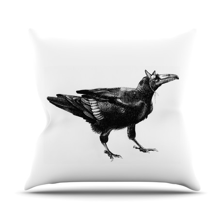 Sophy Tuttle Throw Pillow // "Raven"  (Medium: 18" x 18")