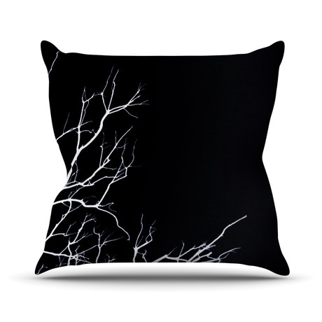Skye Zambrana Throw Pillow // "Winter Black"  (Medium: 18" x 18")