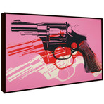 Gun // Circa 1981-82 // Black, White, and Red on Pink