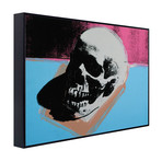 Skull // 1976 // White on Blue and Pink