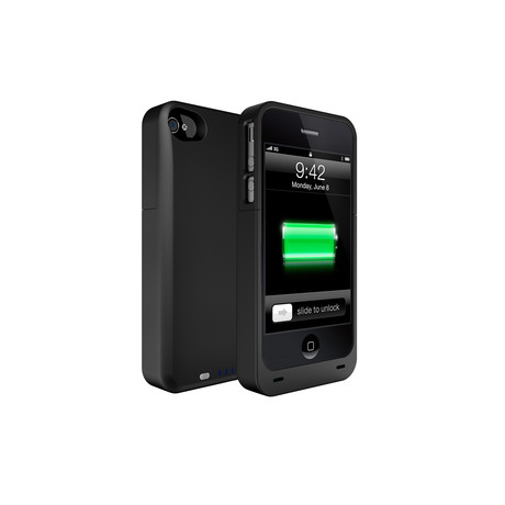 uNu DX Plus Extended Battery Case for iPhone 4/4S // Matte Black & Black