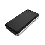 uNu DX Plus Extended Battery Case for iPhone 4/4S // Matte Black & Silver