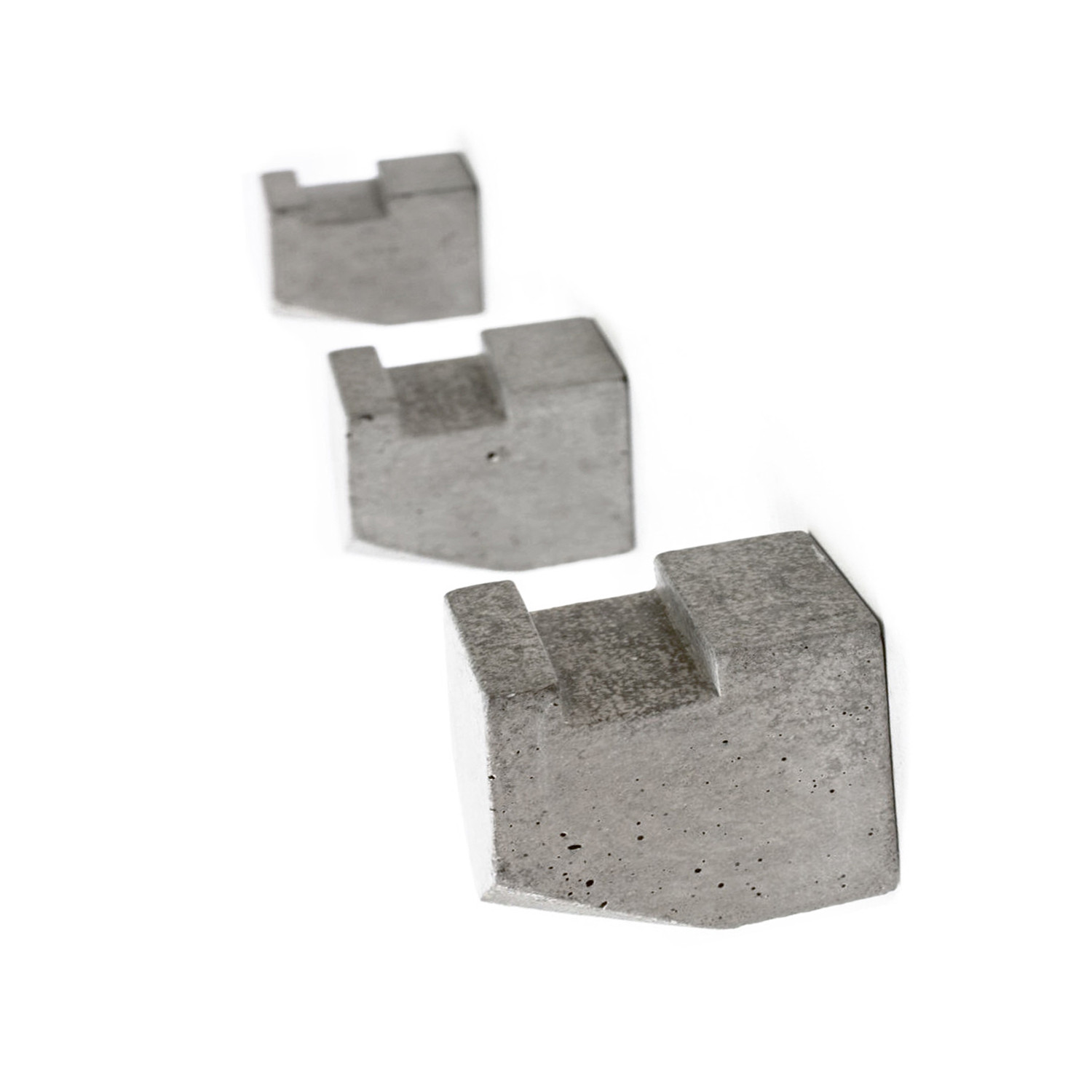 Modern Concrete Hooks // Set of 3 - Rough Fusion - Touch of Modern