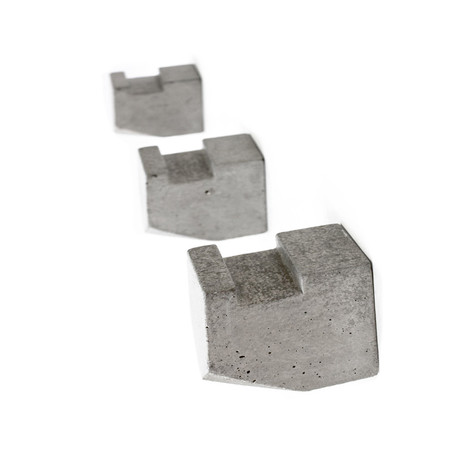 Modern Concrete Hooks // Set of 3