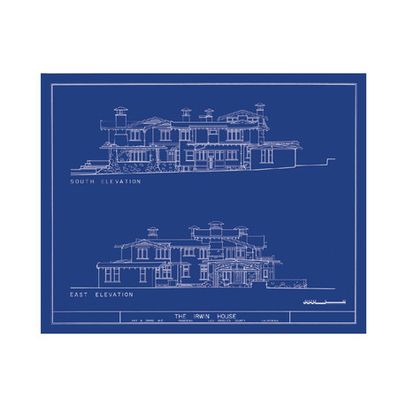 Greene and Greene // Irwin House // South and East Elevations