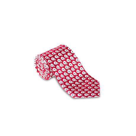 Magnetic Tie // Red Floral Jacquard