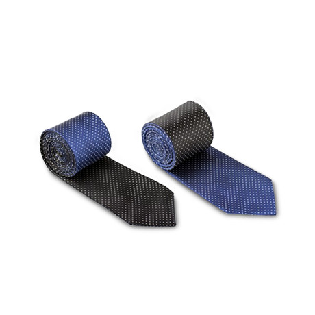 Magnetic Tie // Micro-Dot Navy and Black Reversible