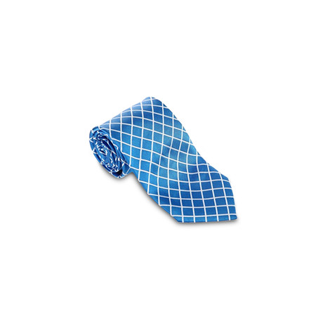 Aqua Blue Grid Tie