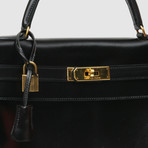 Hermès Kelly Black Box Calf Leather Bag