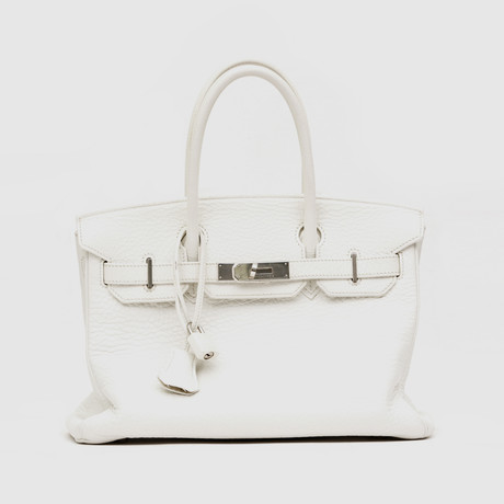 Hermès Birkin 30 Togo White Bag