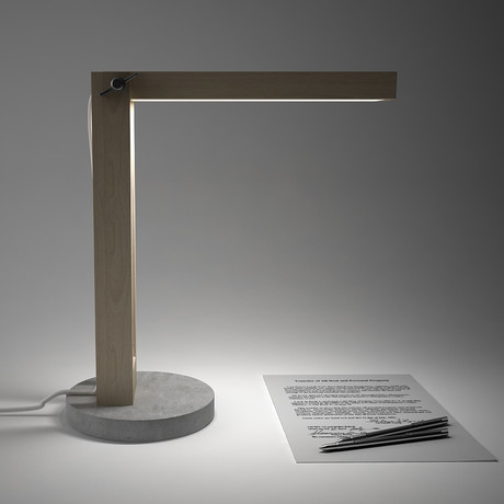 Wood and Concrete Lamp
