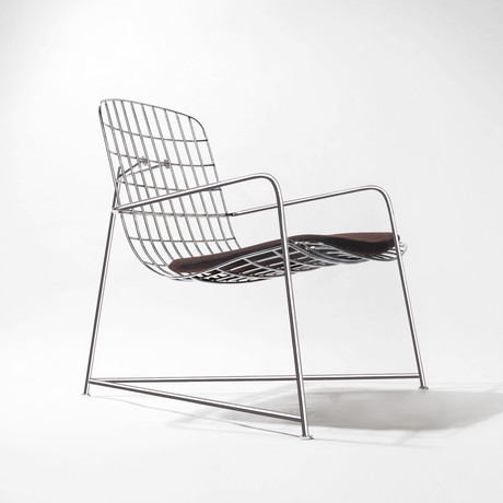 Wang Wire Lounger // Silver