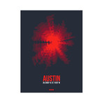 Austin Radiant Map (Red, Black)