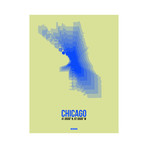 Chicago Radiant Map (Blue, Yellow)