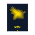 Portland Radiant Map (Blue, Yellow)