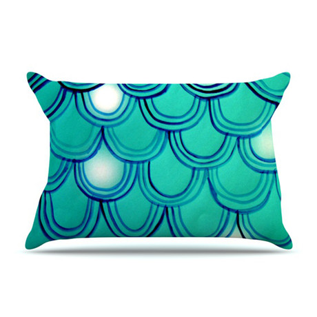 Theresa Giolzetti "Mermaid Tail" Bed Pillow Case (Queen: 30" x 20")