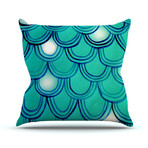 Theresa Giolzetti "Mermaid Tail" Throw Pillow (Medium: 18" x 18")