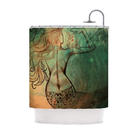 Theresa Giolzetti "Poor Mermaid" Shower Curtain