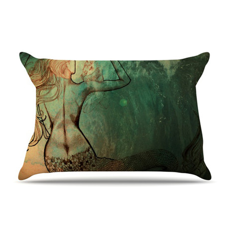 Theresa Giolzetti "Poor Mermaid" Bed Pillow Case (Queen: 30" x 20")