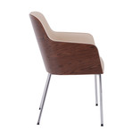 Hudson Chair // Walnut w/ Cream Eco Leather